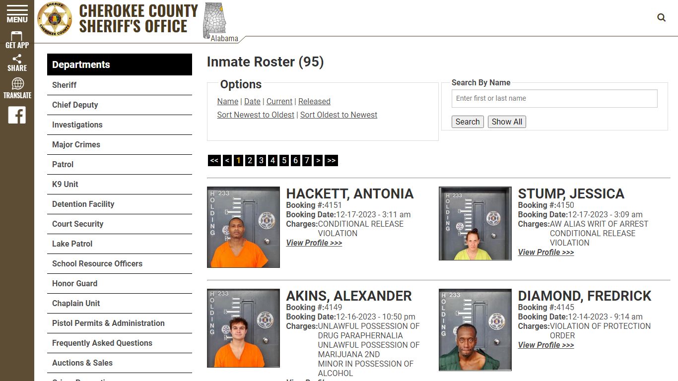 Inmate Roster - Current Inmates Booking Date Descending - Cherokee ...